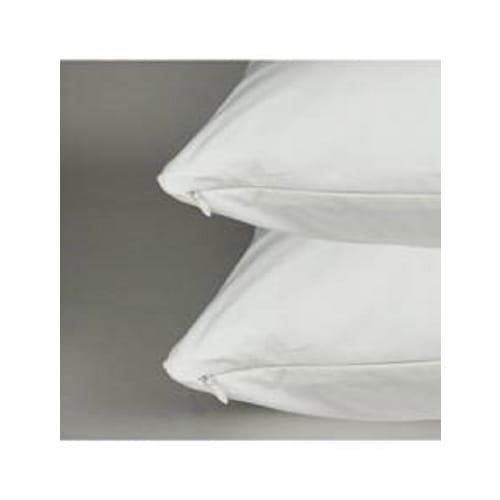 Pillow Protector with Invisible Zipper, T200 100% Cotton, Jumbo 20x28, White